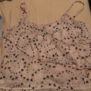 Wet seal heart pattern tank top